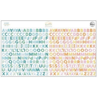 PinkFresh Studio - Mini Puffy Alphabet Stickers - Happy Heart - 137922 - 386 pcs