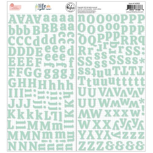 PinkFresh Studio - Puffy Alphabet Stickers - Life Right Now - 142622 - 233 pcs