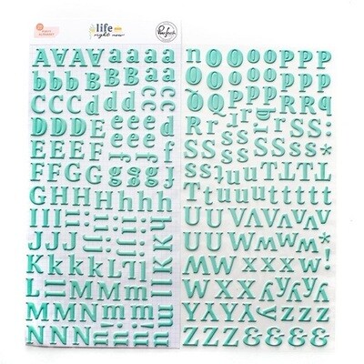 PinkFresh Studio - Puffy Alphabet Stickers - Life Right Now - 142622 - 233 pcs