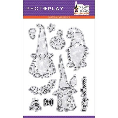 PhotoPlay Paper Co - Stamp - Clear - Gnome for the Holidays - Halloween - GNH2241 - 10pcs