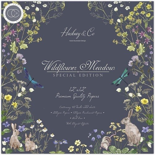 Craft Consortium - 12 x 12 Paper Pad - Wildflower Meadow Collection - PAD033 - 40 sheets