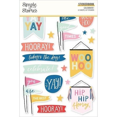 Simple Stories - Celebrate Collection - Sticker Book - 467 pcs - ATE17420