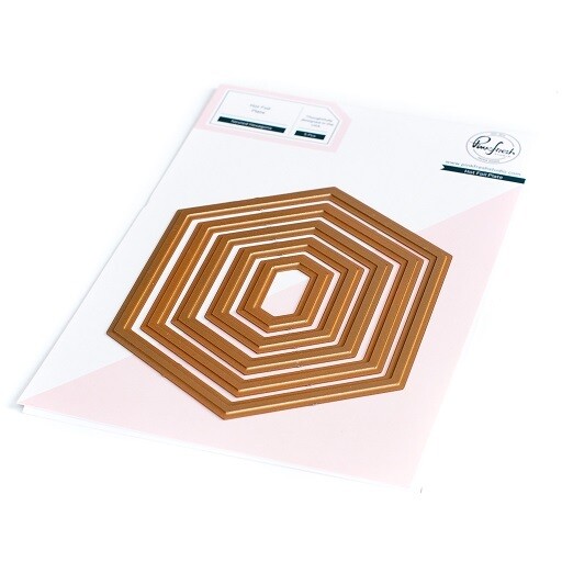 PinkFresh Studio - Nested Die - Hexagon - Hot Foil Plate - 148222