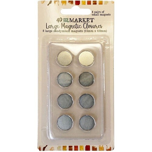 49 &amp; Market - Foundations - Magnetic Closures - Large - 15mm - MC35465 - 8 pcs
