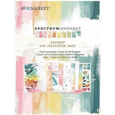 49 & Market - Spectrum Sherbet Collection - 6 x 8 Paper Pack - Sherbet - SS35793 - 28 sheets