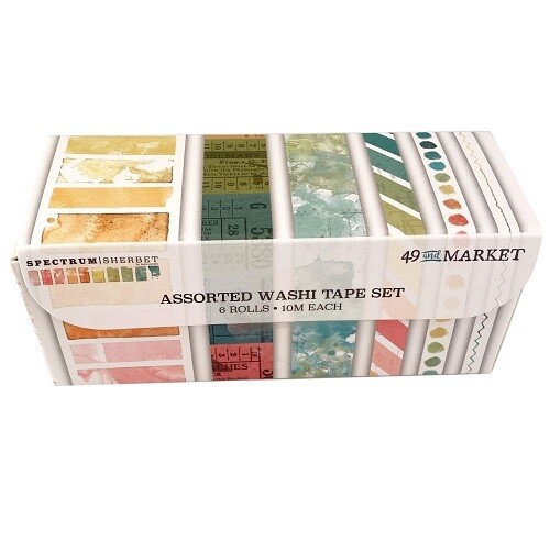 49 & Market - Spectrum Sherbet Collection - Wash Tape - Assortment - SS34462 - 6 rolls