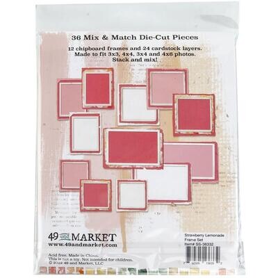 49 &amp; Market - Spectrum Sherbet Collection - Frame Set - Strawberry Lemonade - SS36332 - 36 pcs