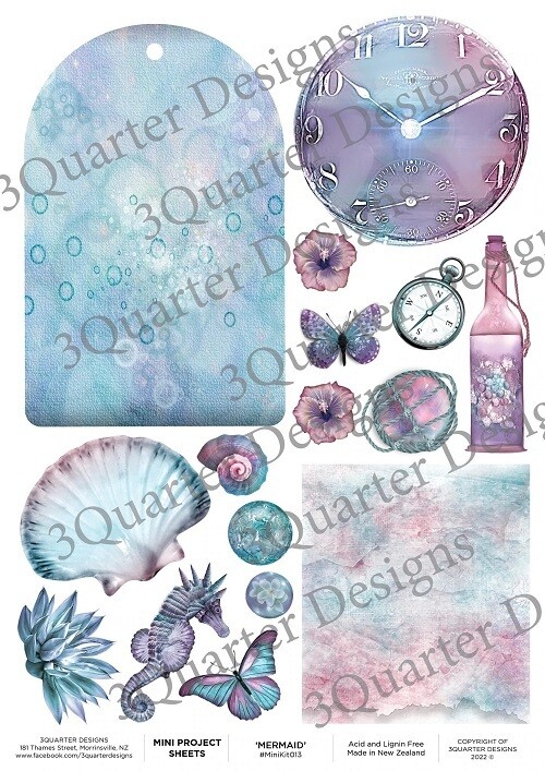3 Quarter Designs - Mini Project Sheets - Mermaid - #11