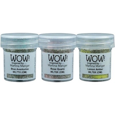 WOW - Embossing Powders - Colour Blend Trios - by Martina Manger - Pastel Gemstones - 3 pk - WOWKT059