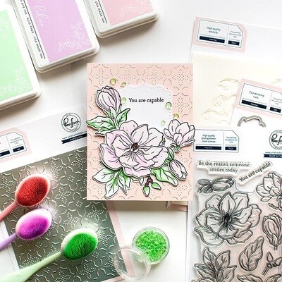 PinkFresh Studio - Magnolia - Layered Stencils - 149722 - 5 pcs