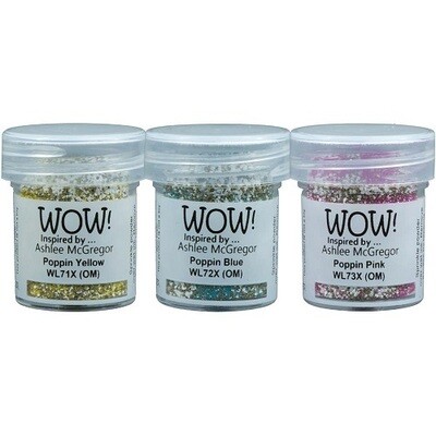 WOW - Embossing Powders - Colour Blend Trios - by Ashlee McGregor - Party Poppers - 3 pk - WOWKT058