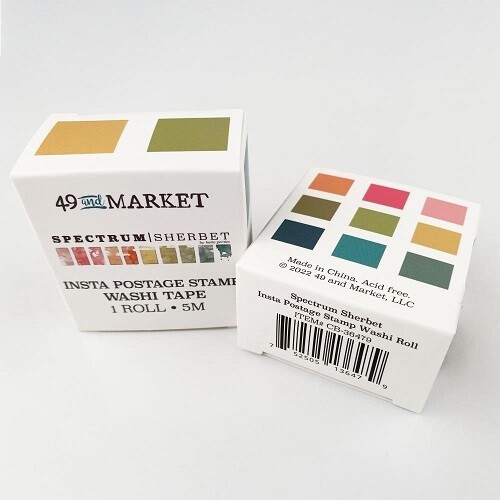 49 & Market - Spectrum Collection -Sherbet Washi Tape - Insta Postage Stamp - SS36479