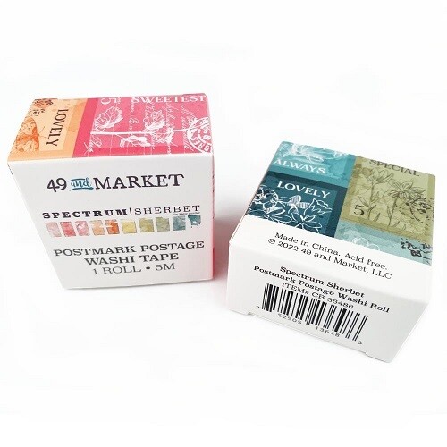 49 & Market - Spectrum Collection -Sherbet Washi Tape - Postmark Stamp - SS36486