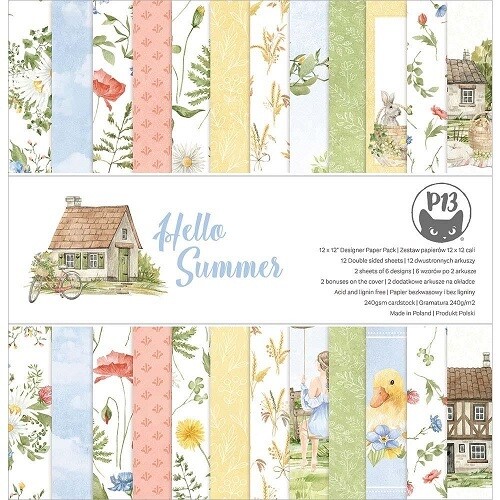 P13 - Hello Summer Collection - 12 x 12 Paper Pack - PHSU08