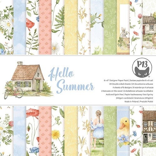 P13 - Hello Summer Collection - 6 x 6  Paper Pad - P13HSU09