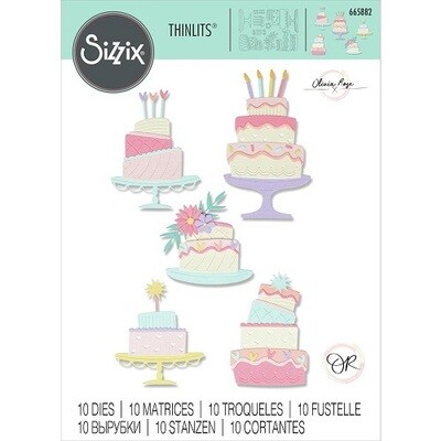Sizzix - Thinlets Dies - Designed by Olivia Rose - Build - A - Cake - 665882