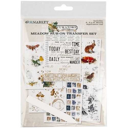 49 &amp; Market - Curators Meadow Collection - 6&quot; x 8&quot; Rub On Transfers - 6 Sheets - CM36691