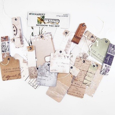 49 &amp; Market - Curators Meadow Collection - Tag Set - CM36714 - 18 Tags