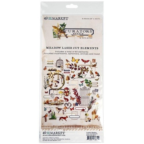 49 &amp; Market - Curators Meadow Collection - Laser Cut Outs - CM36721 - 83 pcs