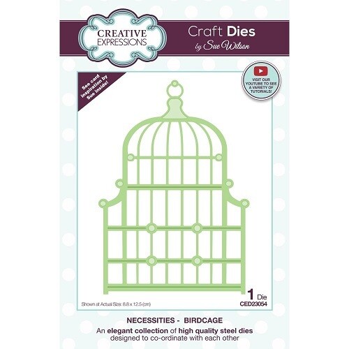 Creative Expressions &amp; Sue Wilson - Necessities Die - Bird Cage - CED23054 - 1 pce