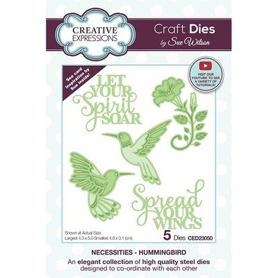 Creative Expressions - Craft Dies by Sue Wilson - Necessities - Hummingbird - CED23050 - 5 pcs
