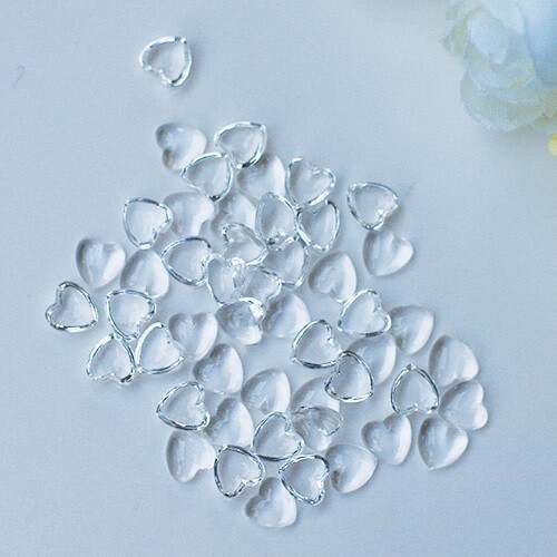 Dress My Craft - Water Droplets - Hearts - 4mm - DMCF4617 - 100 Pack