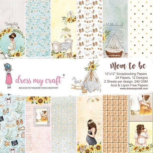 Dress My Craft - 12 x 12 Paper Collection - Mom To Be - DMCP5798 - 24 sheets