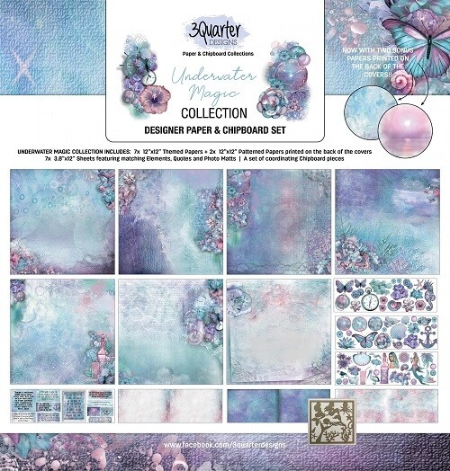3 Quarter Designs - 12 x 12 Collections - Underwater Magic - May 2022