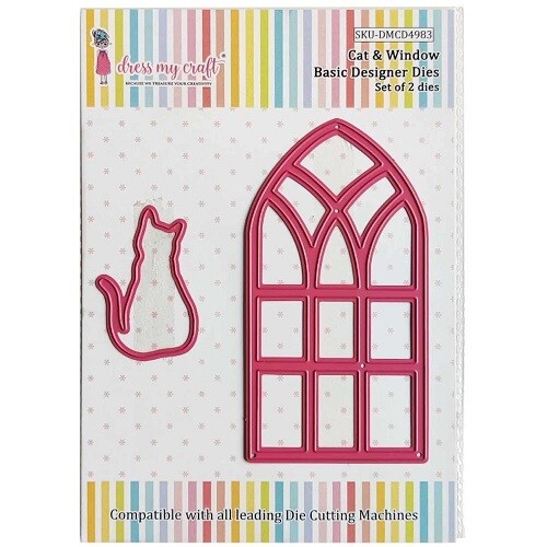 Dress My Craft - Die - Cat &amp; Window - DMCD4983 - 2 pcs