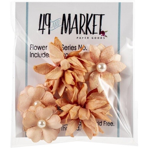 49 & Market - Mini Flower Packs - Tangerine - 5 Pcs