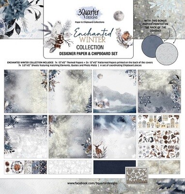 3 Quarter Designs - 12 x12 Collections - Enchanted Winter - July 2022