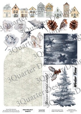 3 Quarter Designs - Mini Project Sheets - #16 - Winter 
