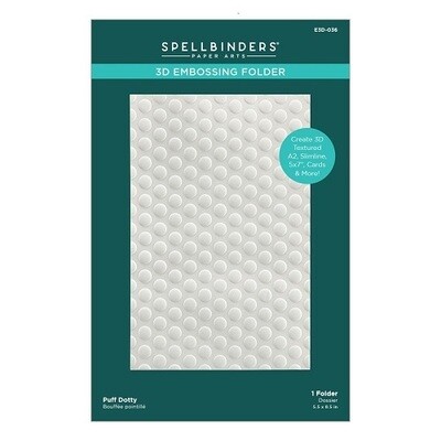 Spellbinders Paper Arts - Embossing Folders - Puffy Dotty 3D - 5.5" x 8.5" - E3D036