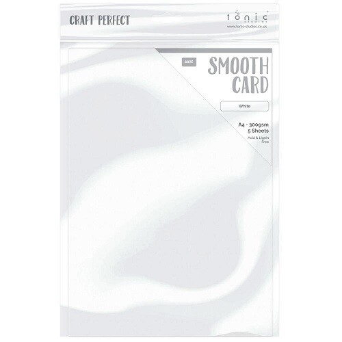 Tonic Studios - Craft Perfect - A4 - 300GSM - White Smooth Cardstock - 9567E - 5 sheets