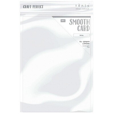 Tonic Studios - Craft Perfect - A4 - 300GSM - White Smooth Cardstock - 9567E - 5 sheets