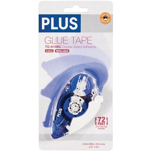 Plus - High Capacity Glue Tape Dispenser - TG-610-BC - Refillable - Blue