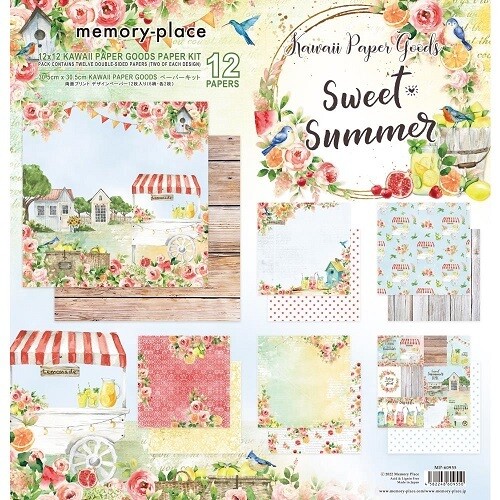 Memory Place - Sweet Summer Collection - 12 x 12 Paper Pack - MP-60955 - 12 sheets