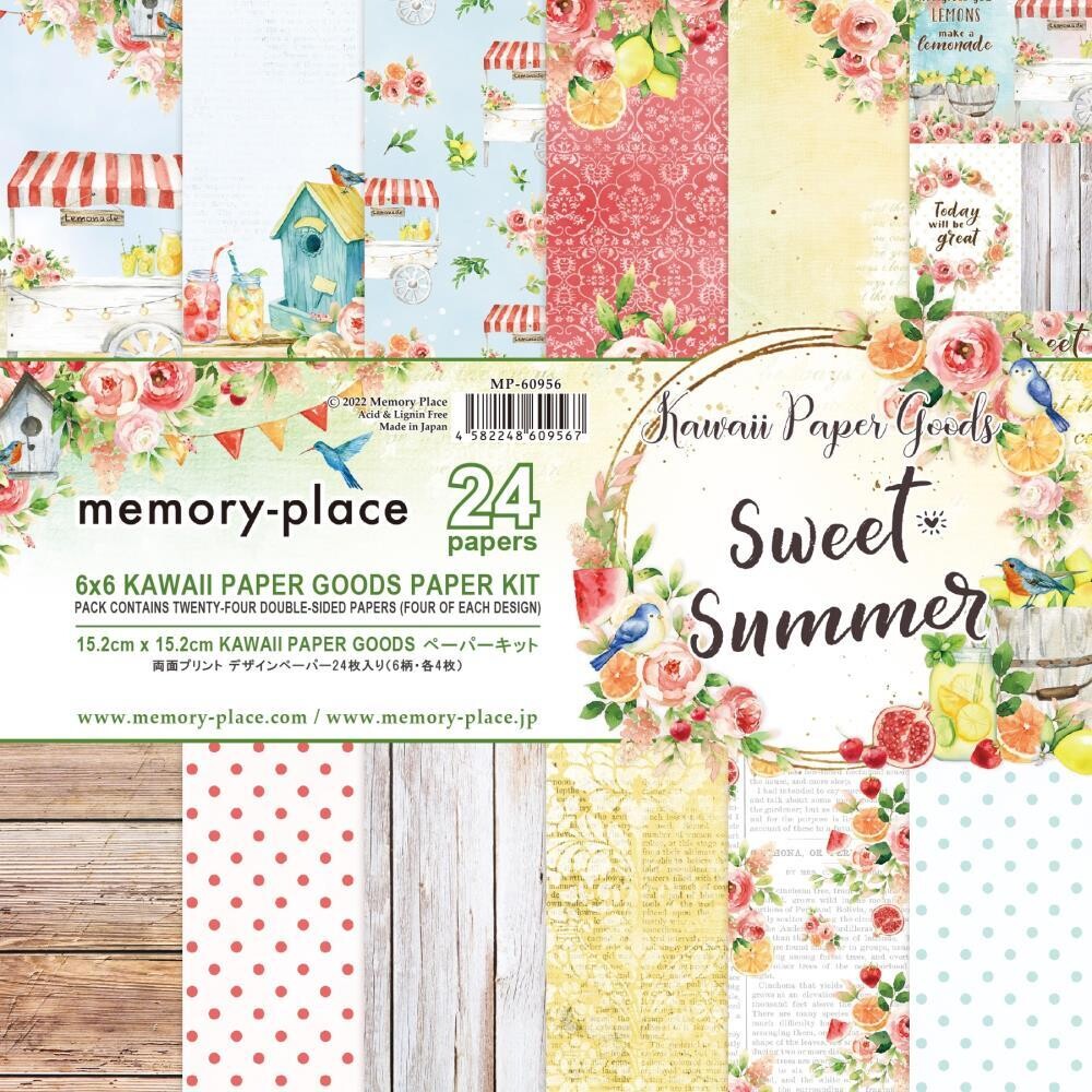 Memory- Place - 6&quot; x 6&quot; - Sweet Summer Collection - Scrap Pad - MP-60956 - 24 sheets