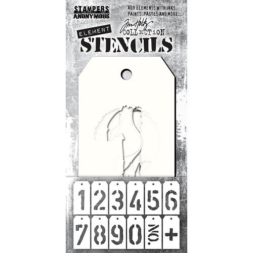 Tim Holtz - Stampers Anonymous - Element Stencil - Freight - EST002 - 12 pcs