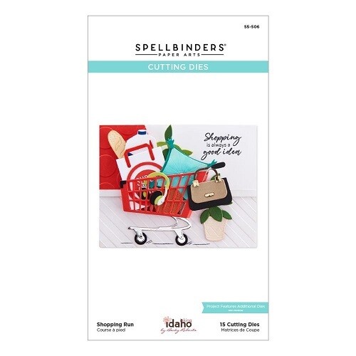 Spellbinders Paper Arts - Add to Cart Too Collection - Shopping Run - by Becky Roberts - Etched Die - 3D Shopping Cart - S5-506 - 15 pcs