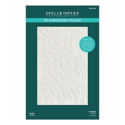 Spellbinders Paper Arts - 3D Embossing Folder - Leafy - 5.5" x 8.5" - E3D030