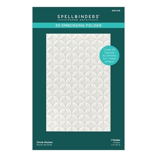 Spellbinders - 3D Embossing Folder - Circle Illusion - 5.5" x 8.5" - E3D029
