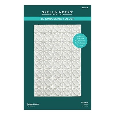 Spellbinders Paper Arts - 3D Embossing Folder - Origami - 5.5" x 8.5" - E3D035