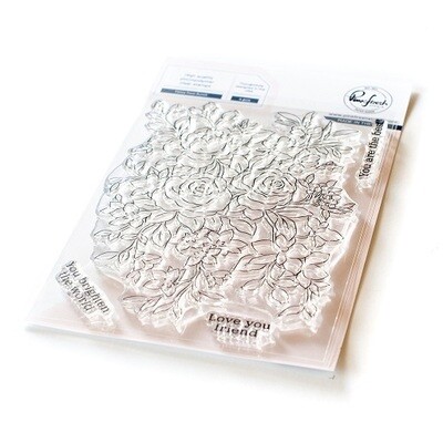 PinkFresh Studio - Clear Stamp - Fancy Rose Bunch -  4&quot; x 6&quot; -160122