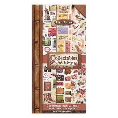 Stamperia - Romantic Collection - Collectables - Our Way - 6&quot; x 12&quot; paper Pad - SBBV17