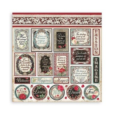 Stamperia - Desire Collection - 12 x 12 Paper pad - 10 sheets - SBBL117