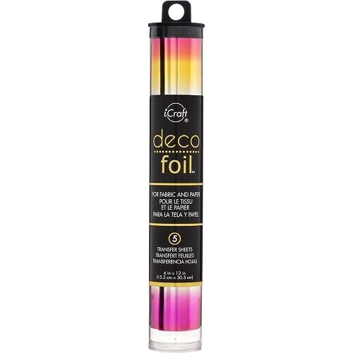 iCraft - Deco Foils - By Therm O Web - Summer Rainbow - 6&quot; x 12&quot; - 53125