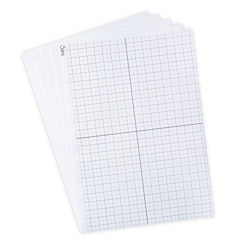 Sizzix - Sticky Grid Sheets - 8.5" x 11" - 664927 - 5 sheets