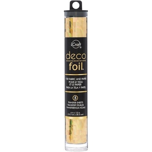 iCraft - Deco Foils - By Therm O Web - Gold Shattered Glass - 6&quot; x 12&quot; - 54075