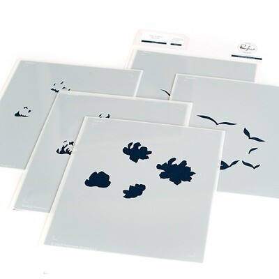 PinkFresh Studio - Go For It - Layered Stencil - 161422 - 5 pcs